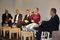 Offene Planungswerktstatt Kooperatives Verfahren Linz-Ebelsberg - vlnr: Christoph Langhof (ExpertInnenteam), Gunter Amesberger (Stadt Linz), Wolfgang Schön (WAG), Bernd Vlay (PlanerInnenteam), Andreas Kleboth (Moderation)